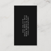 Goud geborsteld | Bruin leer Visitekaartje (Achterkant)