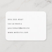 Goud geborsteld en bloemmotief visitekaartje (Achterkant)