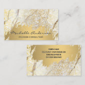 Goud geborsteld | Goud Textuur | Marmeren Achtergr Visitekaartje (Voorkant / Achterkant)