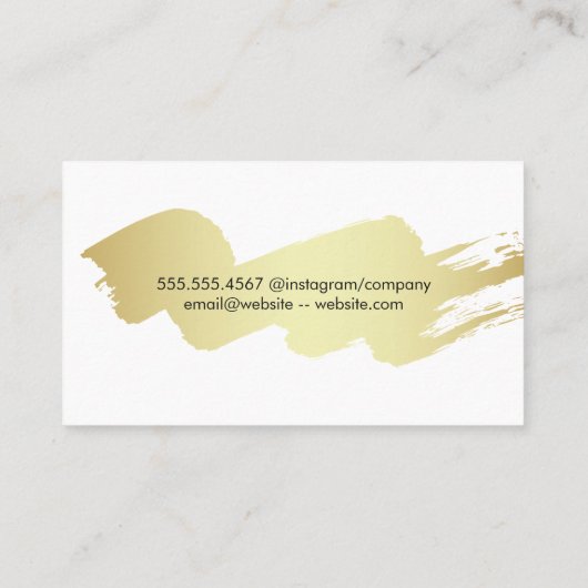 Goud geborsteld / haar visitekaartje (Achterkant)