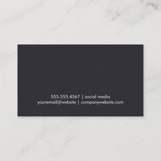 Goud geborsteld leer gouden metaalglans | Iridiscë Visitekaartje (Achterkant)