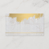 Goud geborsteld | Marmer Stone Visitekaartje (Achterkant)