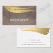 Goud geborsteld | Metaal textiel Visitekaartje (Voorkant / Achterkant)