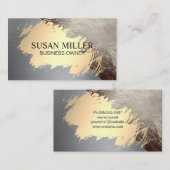 Goud geborsteld modern stijlvol visitekaartje (Voorkant / Achterkant)