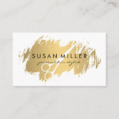 Goud geborsteld | Schaar Visitekaartje (Voorkant)