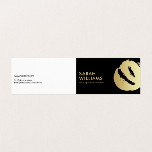 Goud geborsteld voor bedrijven visitekaartjes (Buitenkant ongevouwen)