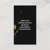 Goud geborstelde textuur visitekaartje (Achterkant)