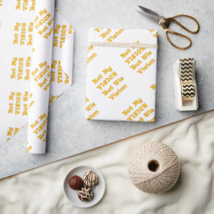 Goud Geel "Niet Mijn Visie Maar Zijn Visie" Ins Cadeaupapier