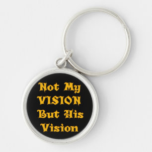 Goud Geel "Niet Mijn Visie Maar Zijn Visie" Ins Sleutelhanger