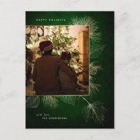 Goud gegraveerd Winter Pine Vakantie Foto