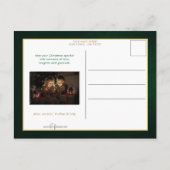 Goud gegraveerd Winter Pine Vakantie Foto Briefkaart (Achterkant)