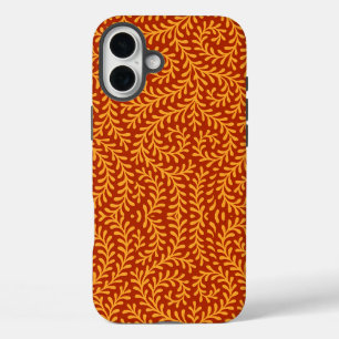 Goud Gele Bladerige Wijnstok Patroon iPhone 16 Plus Hoesje