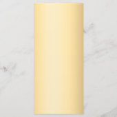 Goud gele bloemen lint huwelijksjubileum menu (Achterkant)