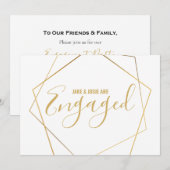 Goud geometrisch, bancaire aankondigingskaart aankondiging (Voorkant / Achterkant)