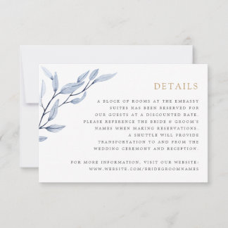 Goud Geometrisch Bloemenblauw Lijst Details Kaart