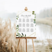 Goud Geometrisch Eucalyptus Weddenschap Schema Poster