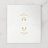 Goud geometrisch hart | Wedding Gevouwen Plaats Ka (Buitenkant ongevouwen)