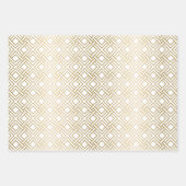 Goud geometrisch patroon, aangepaste achtergrond inpakpapier vel (Voorkant)