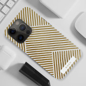 Goud geometrisch patroon Elegant verfijnd luxe Case-Mate iPhone Case