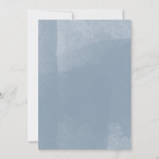 Goud Geometrisch Stoffig Blauw Bloemen Bruiloft Do Kaart (Achterkant)