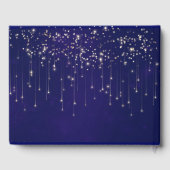 Goud Gepersonaliseerde Fairy Lights Bruiloft Gastenboek (Achterkant)