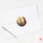 Goud gepersonaliseerde initiaal monogram stickers (Envelop)