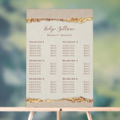 Goud geript papier prijslijst acryl bord (Neutraal)