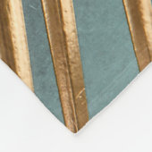 Goud geschilderd tropisch palmpatroon fleece deken (Hoek)