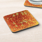 Goud gesmolten glas drankjes onderzetter (Linkerzijde)