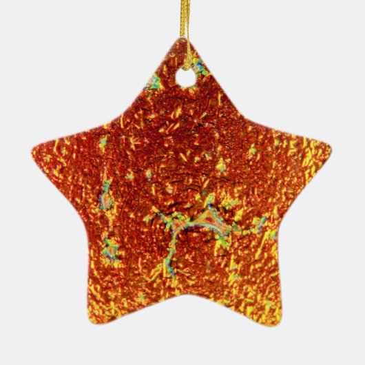 Goud gesmolten glas keramisch ornament (Achterkant)