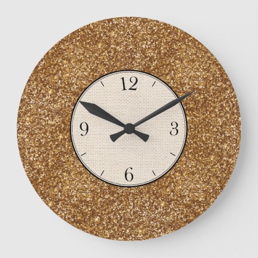 Goud Gespikkeld en getextureerd Grote Klok (Voorkant)