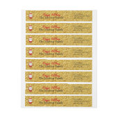 Goud getextureerd goud met het adres van de Santa (Vel)