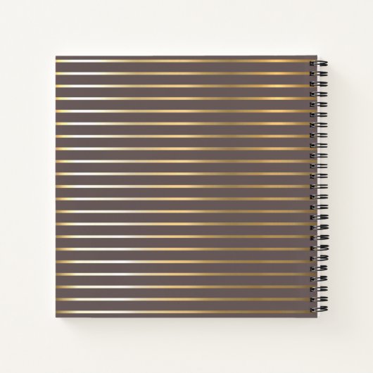 Goud gietijzer pan-gepersonaliseerd recept kookboe notitieboek (Achterkant)