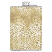 Goud Glam Glitter Luipaardprint Heupfles (Achterkant)