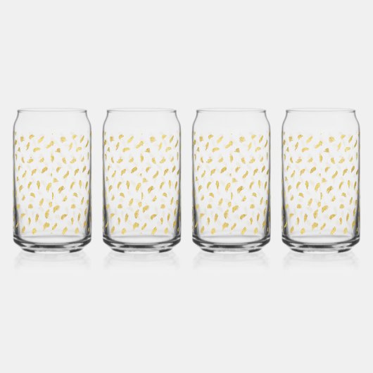 Goud Glam Wit Abstract Blikvorm Glas (Rechts)