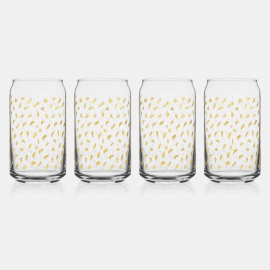 Goud Glam Wit Abstract Blikvorm Glas (Links)