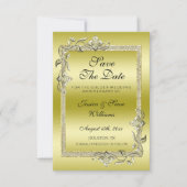 Goud Glamour & Glitters 50ste Gouden Bruiloft Jubi Save The Date (Voorkant)