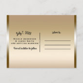 Goud glanzend chique glam Save the Date Aankondigingskaart (Achterkant)