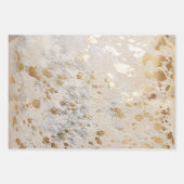 Goud glanzend Metallic Kerstcadeau Inpakpapier Vel (Voorkant)