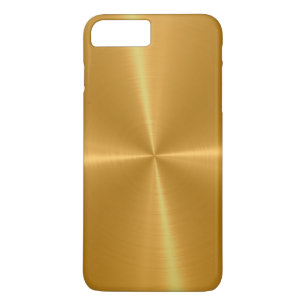 Goud glanzend roestvrij staal metaal 	iPhone 8 plus / 7 plus hoesje