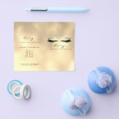 Goud Glas Glitter Make-up Wimpers Prijzen Folder Flyer (Enkel)