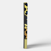 Goud Glitter Blauw Luipaard Print Naam Case-Mate iPhone Case (Achterkant / Rechts)