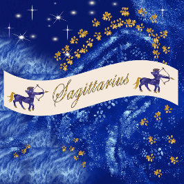 Goud & Glitter Geschilderd Boogschutter & Gouden N Lint