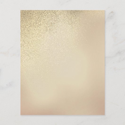 Goud Glitter Glam Service Lijst voor Visagist Flyer (Achterkant)