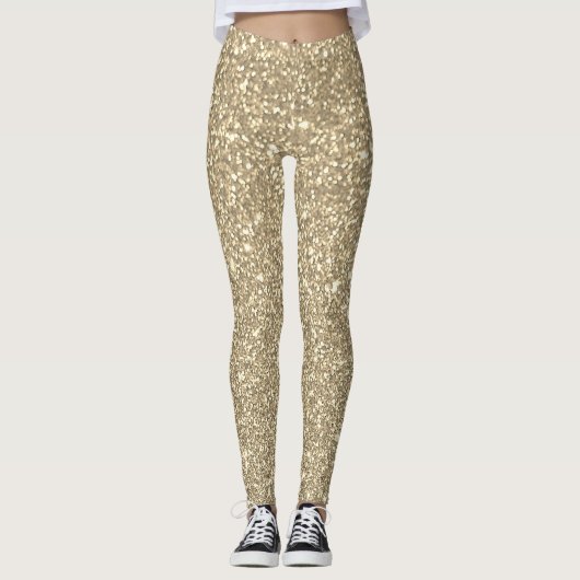 goud "glitter" - leggings (Voorkant)