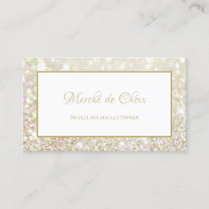 Goud Glitter Salon Schoonheidsspecialist Visitekaartje