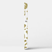 Goud Glitter Witte Cheetah Luipaard Dierprint Case-Mate iPhone Case (Achterkant / Links)