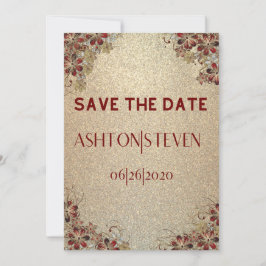 Goud & Glitters Bewaar de Datum Save The Date