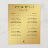 Goud Gradiënt Restaurant Cafe Afhaalmenu & Logo Flyer (Voorkant)