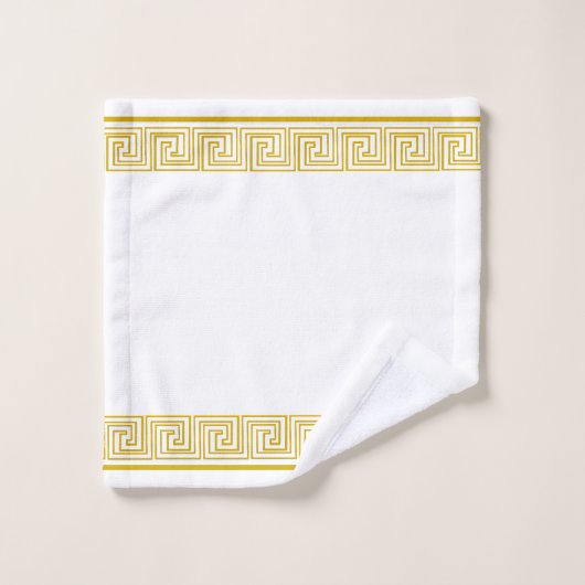 Goud Grecian Frieze Design Bad Handdoek (Wasdoekje)